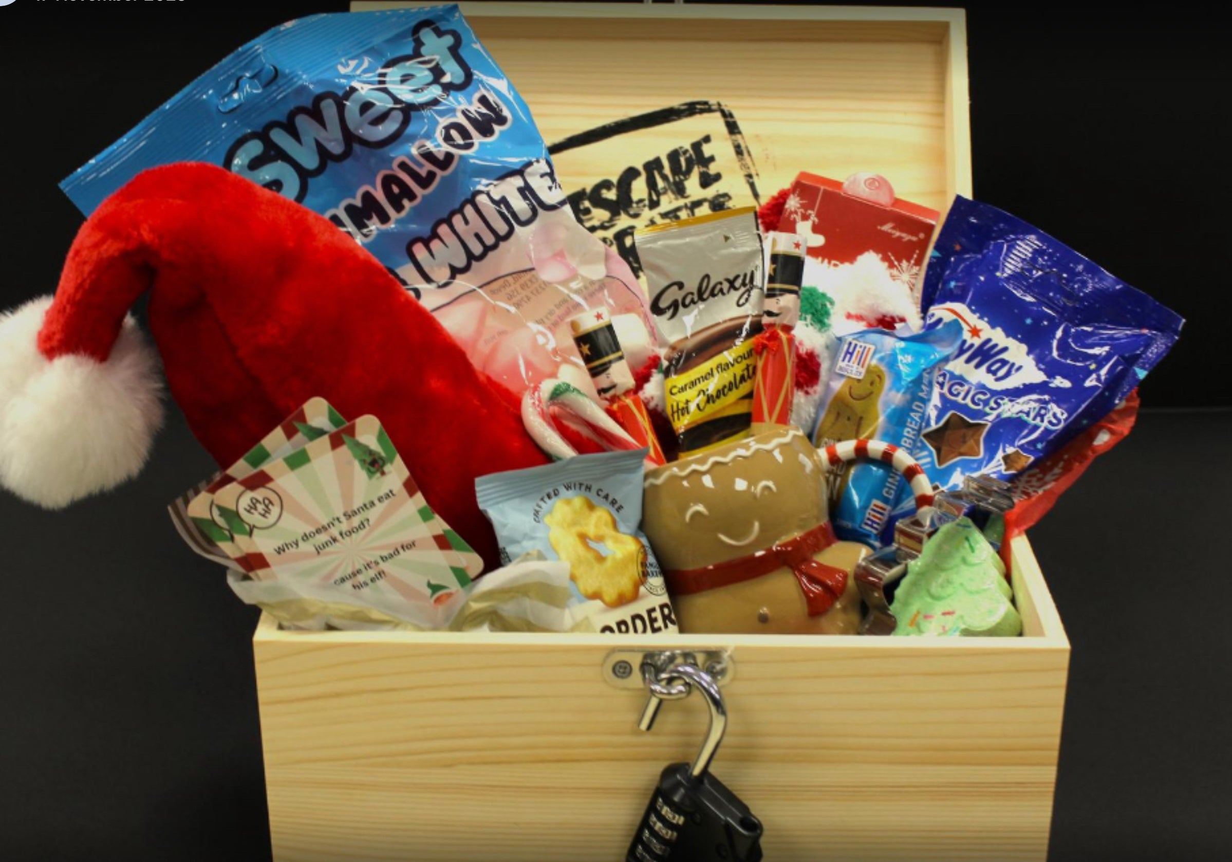 Christmas escape crate box